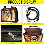 Personalized Pet Mom Leather Handbag – Custom Name Dog Cat Photo Purse - Image 4