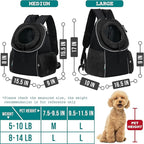 PetAmi Dog Front Carrier Backpack, Ventilated Adjustable Dog Pet Cat Chest - Image 3