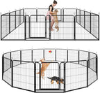 Dog Playpen Outdoor Extra Wide 16 Piece Panels Heavy Duty Dog Fence 32" Height by Committedtobetterpetlife
