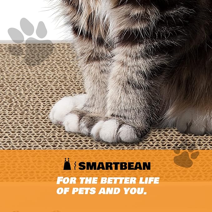 Cardboard Scratcher Pad Scratching Post:Smartbean 3PCS Cat Cardboard, Cat - Image 7