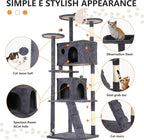 BestPet | 81" Cat Tree Tower | Dark Gray | Sturdy, Hanging Cat Toys, - Image 6