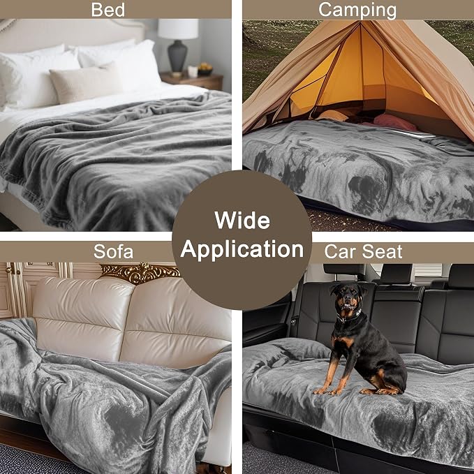 gogobunny Dog Blanket, Waterproof Reversible Sherpa Fleece Throw Blanket - Image 4