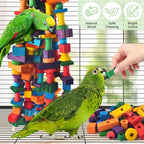 Bird Toys for Parrots, Natural Parrot Chew Training Foot Toy for Amazon African - Image 7