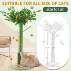 Cat Scratching Post for Indoor Cats Adults, 45 Inch Tall Cat Scratcher - Image 3