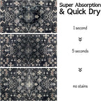 Pet Food Mats for Floor, Absorbent Dog Mat for Food and Water Dispenser Mat - Image 4
