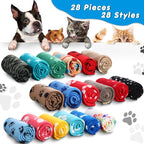 Chumia 28 Pieces Puppy Blanket Bulk Small Fleece Pet Blanket - Image 4