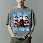 H-DEWALL Custom T Shirts Mineral Wash Tshirt Bootleg Rap Tee Customized Gifts - Image 2