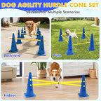 Wdmiya 18.9" Dog Agility Training Hurdle Cone Set, Dog Agility Course Backyard - Image 7