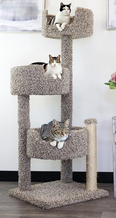 New Cat Condos Real Wood and Carpeted Cat Tree by New+Cat+Condos
