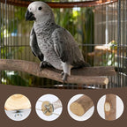 6 PCS Bird Perch Set, Natural Birch Wood Straight & Forked Perches - Image 7