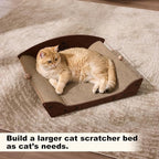 2 Pack 26'' Cardboard Cat Scratcher Bed - Image 2