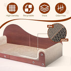 ComSaf 26.4" Large Cat Scratcher Bed, Cat Scratching Board, Durable Cardboard - Image 3