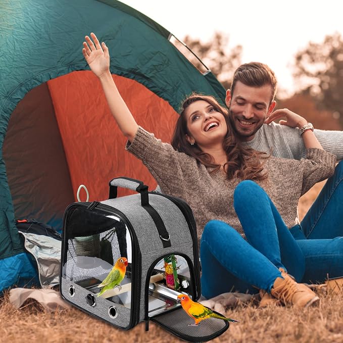 SUERTREE Bird Carrier Bag Bird Travel Cage - Image 6