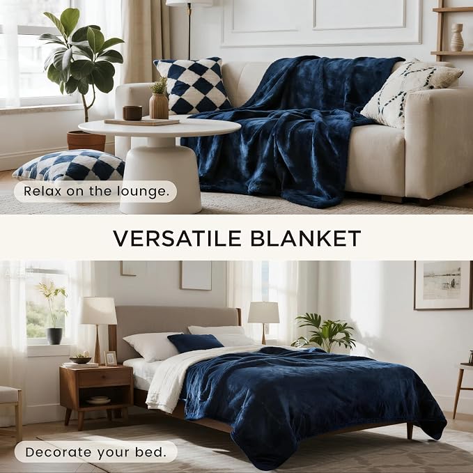 gogobunny Waterproof Bed Blanket, Reversible Sherpa Fleece Throw Blanket - Image 6