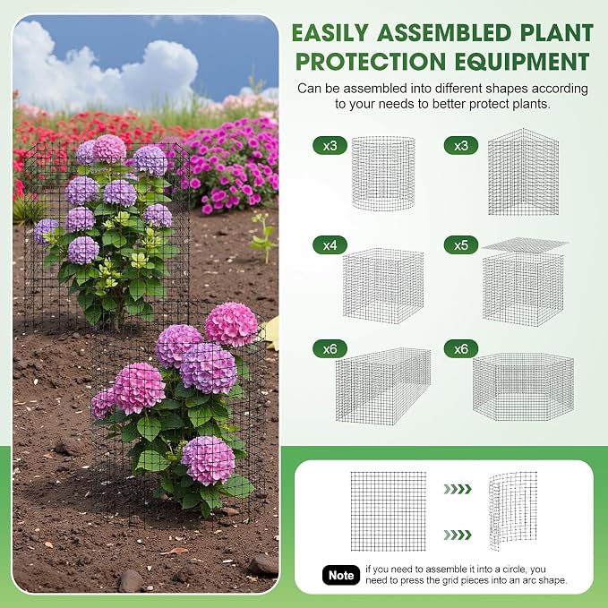 30Pcs Plant Protector from Animals, 10 Pack 12'' x 12'' Wire Plant Protectors - Image 3