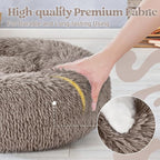 rabbitgoo Cat Beds for Indoor, 20 inches Machine Washable, Fluffy Round Pet Bed - Image 6