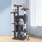 BestPet | 54" Cat Tree Tower | Ashy | Sturdy, Hanging Cat Toys, Observation - Image 2