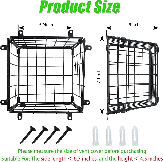 Dryer Vent Cover Guard Outside, Dryer Exhaust Vent Cover Bird Guard Protector - Image 2