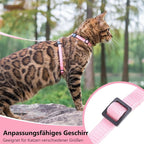PUPTECK Adjustable Cat Harness and Leash Set Escape Proof Kitten Strap Collar - Image 5