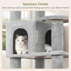 Globlazer Extra Large Platform Cat Tree, 65in Sturdy Cat Tree - Image 4