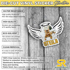 Custom Pet Memorial Paw Name Sticker Personalized Text Photo Rememberance Decal - Image 4