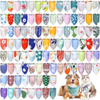 150 Pcs Boho Dog Bandanas Bulk Pet Bibs Colorful Triangle Scarf Pet Boho by Huhumy
