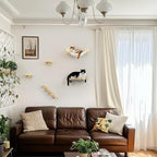 FUKUMARU Cat Wall Hammock with Two Steps Set, Modern Cat Climbing Shelves - Image 2