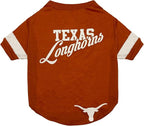 NCAA Texas Longhorns T-Shirt for Dogs & Cats, Small. Football/Basketball Dog by PETSFIRST