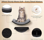 Cat Wall Shelf, Curved Cats Wall Bed, Wall Mounted Cat Grey Climbing Shelves - Image 2