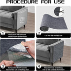 2 Pcs Total 78.8"x15.8" Cat Scratch Mat, Cat Scratch Couch Furniture Protector - Image 4