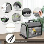 Suertree Bird Carrier Bag Bird Travel Cage Indestructible Stainless Steel Mesh - Image 2
