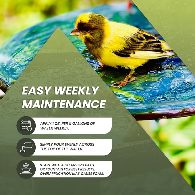 32oz Bird Bath Cleaner, Cleans 160 Gallons of Water, Ideal Fountain Cleaner Safe - Image 6