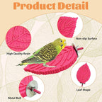 3 Pcs Bird Perch Resin Bird Beak Grinding Stone Leaf Shape Perch Stand Foot - Image 2