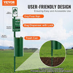 VEVOR Pet Waste Bin, 11.5 Gallon Dog Poop Station - Image 2