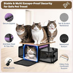 Top and 2 Sides Expandable Cat Carrier 18x11x11, TSA Airline Approved Dog - Image 5