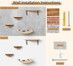 Wood Cat Wall Shelves with Sisal Mat – Cats Wall Furniture Steps - Image 8