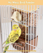 BNOSDM No Mess Bird Automatic Feeder Bird Cage Feeders Parrot Cage Accessories - Image 3