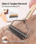 Wooden pet grooming rake - Image 2