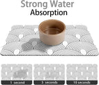 Dog Food Mats for Floors Absorbent, Pet Cat Food Mat - Image 2
