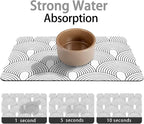 Dog Food Mats for Floors Absorbent, Pet Cat Food Mat - Image 2