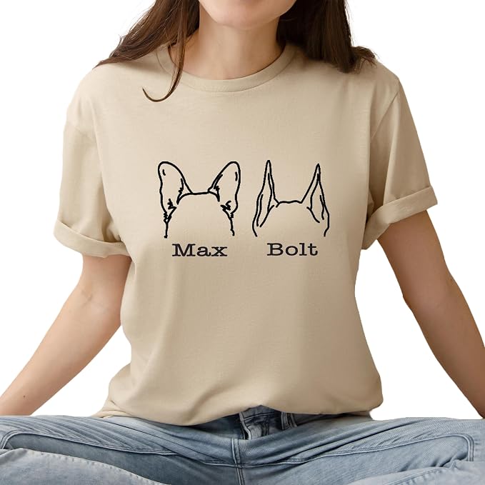 Custom Dog Mom Shirt for Women Pet Ears Sweatshirt by CustomUnique