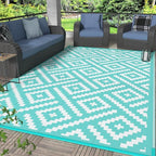 GENIMO Outdoor Rug for Patio Clearance, Reversible Plastic Straw Rugs for RV by GENIMO