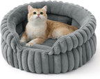 Bedsure ComfyFleece™ Small Cat Bed, Washable Round Cute Pet Beds by BEDSURE