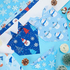Abbylike 50 Pcs Winter Dog Bandanas Bulk Blue Snowflake Dog Bandanas - Image 5