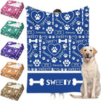 Personalized Paw Print Dog Blanket by Faroishta