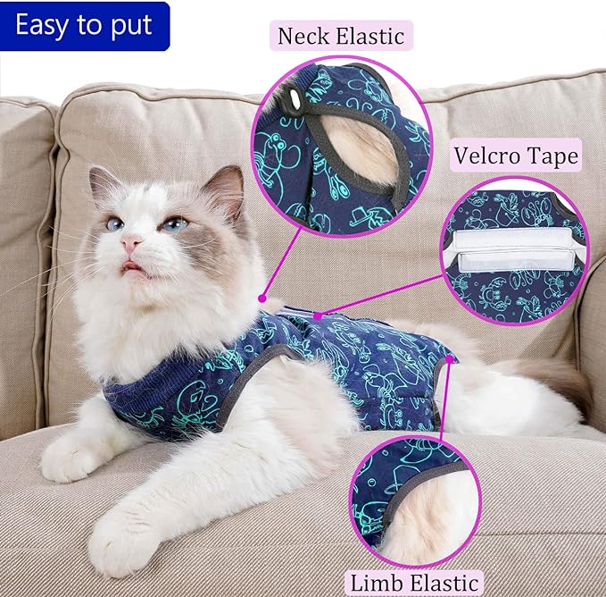 Cat Surgery Recovery Suit Onesie - Image 2