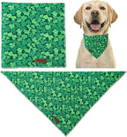St. Patrick's Dog Bandana, UP URARA PUP Shamrock Triangle Bid Scarf - Image 4