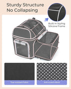 Expandable Pet Carrier: NOBLE DUCK Soft-Sided Cat Dog Carrier 17x11.8X Inches - Image 3