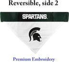 Pets First Collegiate Pet Accessories, Reversible Bandana, Michigan State - Image 2