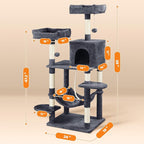 Yaheetech 59in Cat Tree Large Cat Tower - Image 8